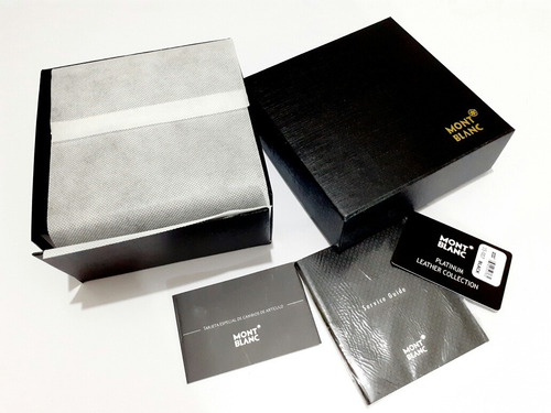 Relógio Montblanc Preto Com Pulseira Em Couro Bovino