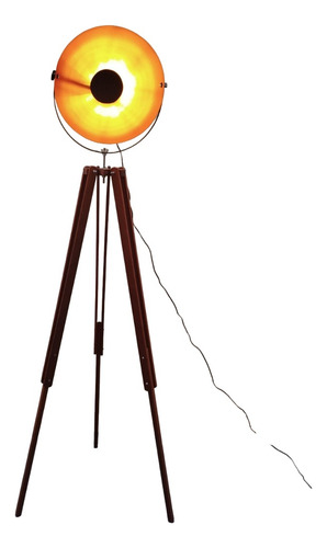 Luminária De Piso-coluna Saturno Preta Com Lampada