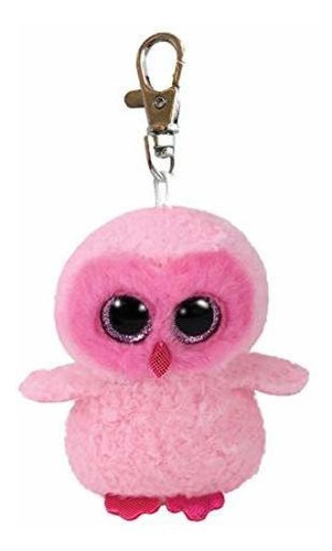 Ty Twiggy Pink Owl Clip Llavero Felpa