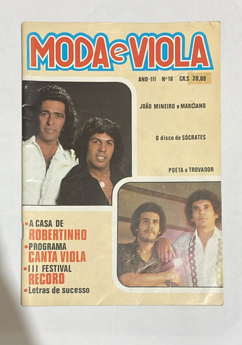 Livro Revista Moda E Viola - Ano 3 Nº 16 - Armando Augusto Lopes / Arlindo Pinto De Souza [1980]