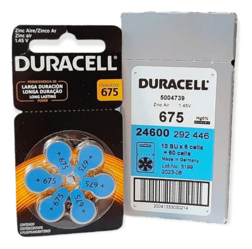 Bateria Auditiva +675 Duracell
