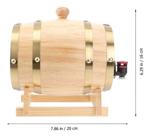 Barril De Madera Capacidad 1.5 Litros Nuevo