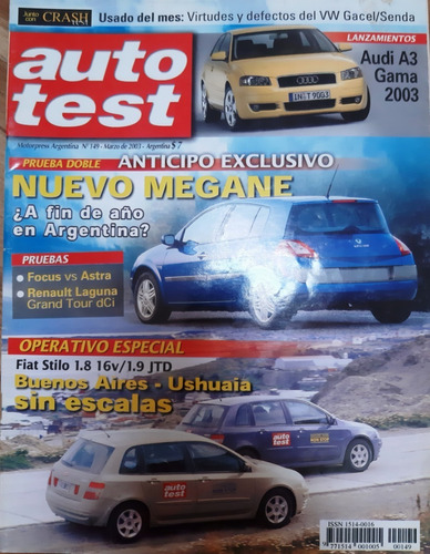 Revista Auto Test Nº149 Marzo '03 Focus Vs. Astra Laguna Dci