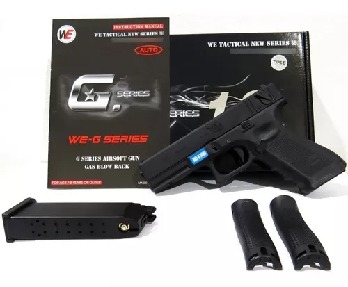 WE Tipo Glock 17 Gen4 Pistola airsoft Full Metal Blowback Gas - Armas de  Colección