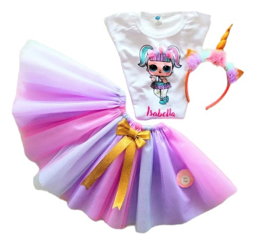 Disfraz Conjunto Lol Unicornio C/ Vincha Unicorn @chic.tutu