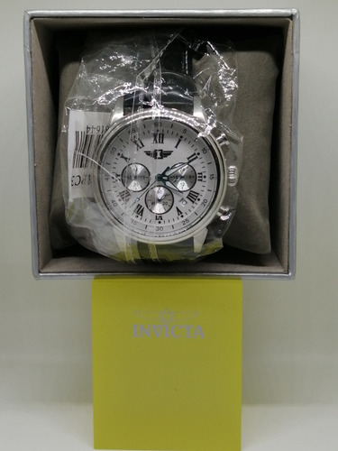 Relógio Invicta Quartz Branco Couro Modelo Ibi90242-002