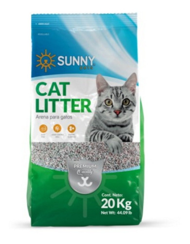 Arena Gatos Importada S/aroma 20kg Super Aglutinante Sunny