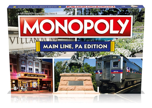 The Main Line Monopoly, Juego De Mesa Familiar Para 2 A 6 Ju