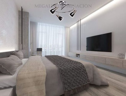 Imagen 4 de 9 de Araña Plafón Max Cromo 3 Luces Ge Rulo Móvil Apto Led