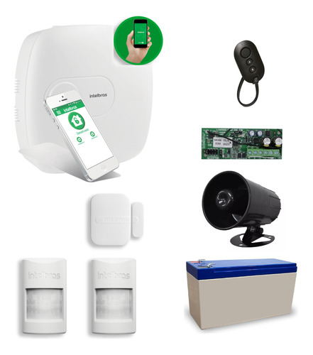 Kit Alarma Intelbras Amt1016 Lan/app Inalambrica Monitoreo