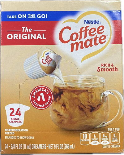 Coffee Mate Creme Líquido Para Café The Original 24 Unidades