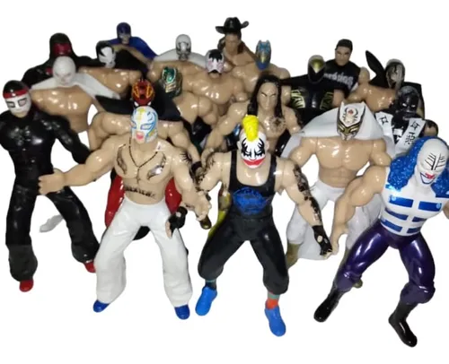comprar Lote De 15 Muñecos De Lucha Libre Luchadores Modelos A Elegi