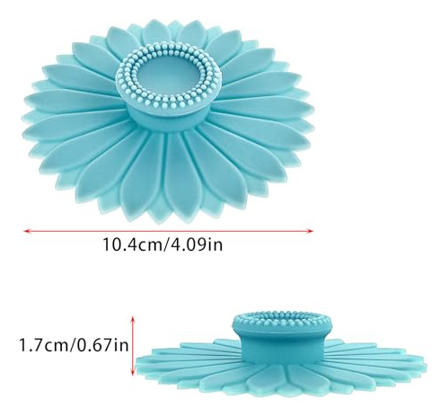 3 Fundas De Silicona Con Forma De Girasol Para Tazas Y Tapas