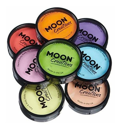 Pro Face & Body Paint Cake Pots By Moon Creations - Juego De