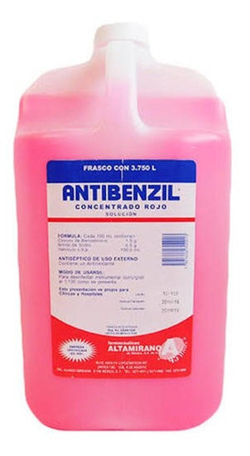 Jabón Quirúrgico Antibenzil Concentrado Rojo ( 2 Galones ) 