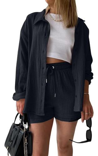 2 Piezas Conjunto De Algodón Para Mujer, Ropa + Pantalones