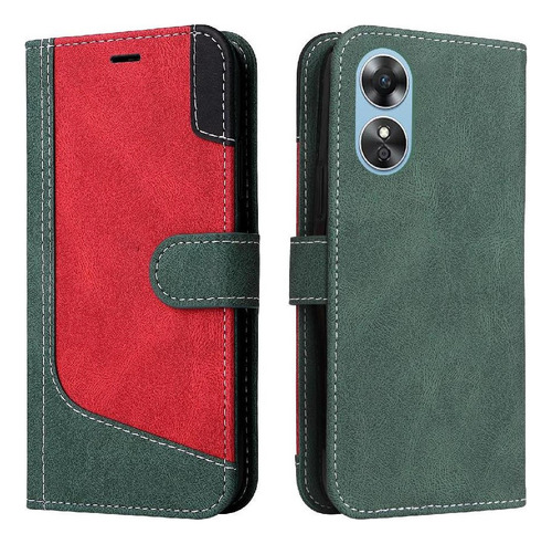 Funda Abatible For Oppo A17 Color Patchwork Único Con Y