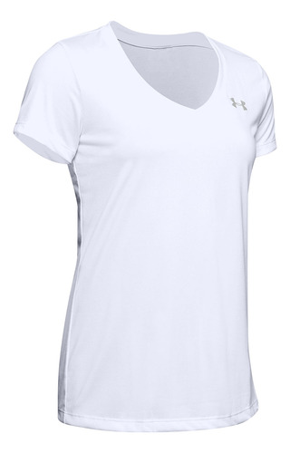 Remera Under Armour  Tech Ssv - Solid-gry Para Dama