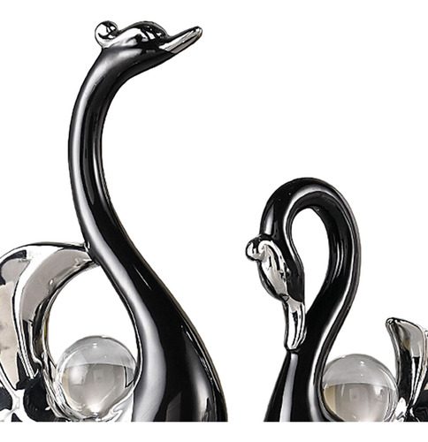 Figuras De Cisne, Escultura, Regalo De Negro