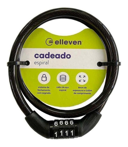 Cadeado Com Senha Segredo Para Bike Bicicleta 65cm