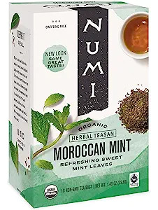 Numi Organic Tea Moroccan Mint, 18 Ct