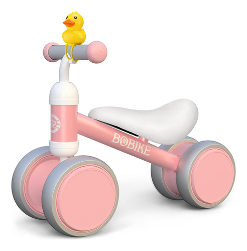 Bicicleta De Equilibrio Para Bebés, Rosa, 4 Ruedas Sin Pedal