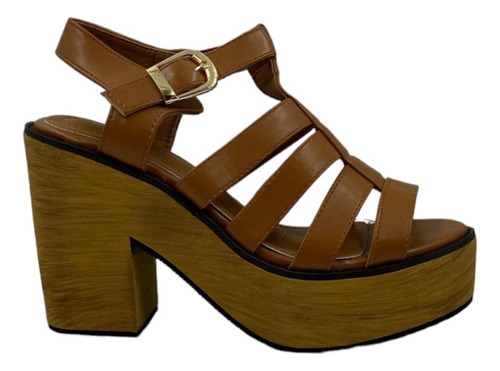 Sandalia Camel Plataforma Mujer Z33-dd43