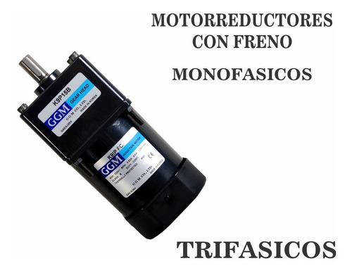Motor Y Reductor Trifásico Con Freno 1/2 Hp