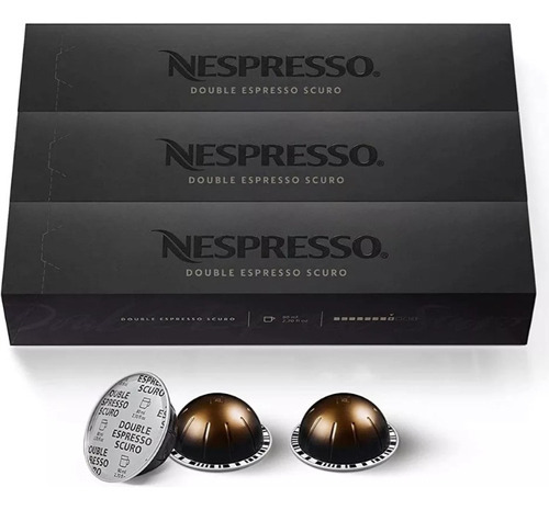 30 Cápsulas Nespresso® Vertuo Double Espresso Scuro