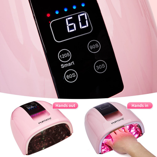 Purtato Lámpara De Uñas Inalámbrica Led Uv Recargable De 90