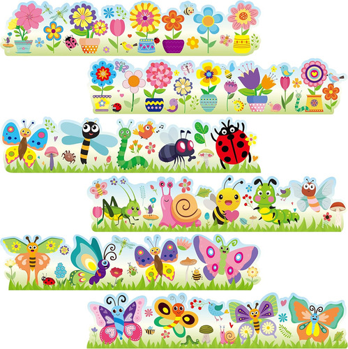 Juego De 72 Bordes De Tablón Decorativos Hello Spring