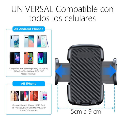 Imagen 4 de 6 de Soporte Auto Universal De Celular Rejilla Aire Acondicionado