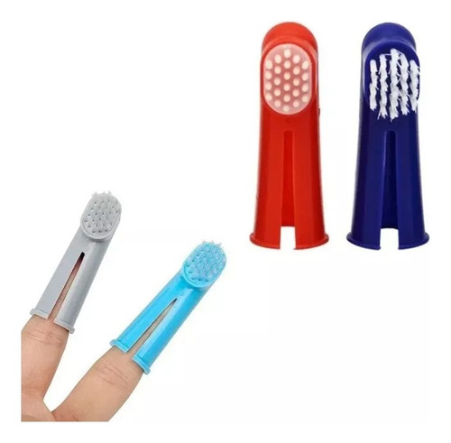 Cepillo De Dientes Y Masajeador Dedal Para Perros Y Gatos