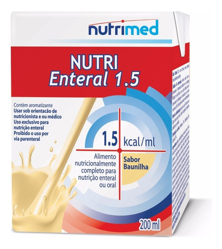 Kit 12 Nutri Enteral 1.5 - 200ml . 1,5 Kcal/ml Baunilha