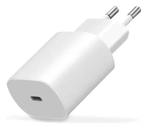 Ficha Cargador Carga Rapida Original Iphone + Cable Usb-c Blanco