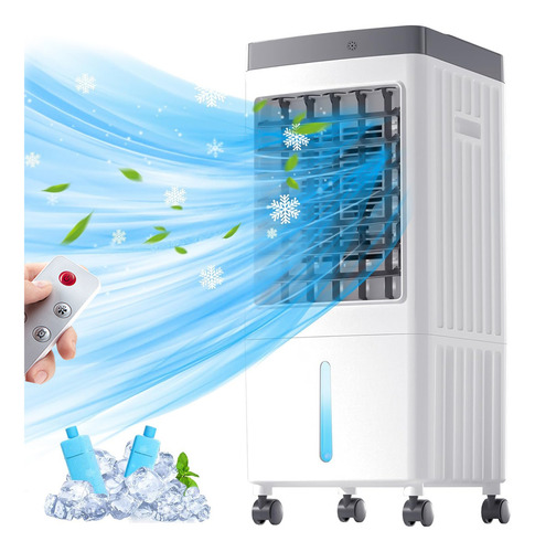 Ventilador Enfriador Aire Portátil Aire Acondicionado Frio Humidificador Con Control Remoto 10l