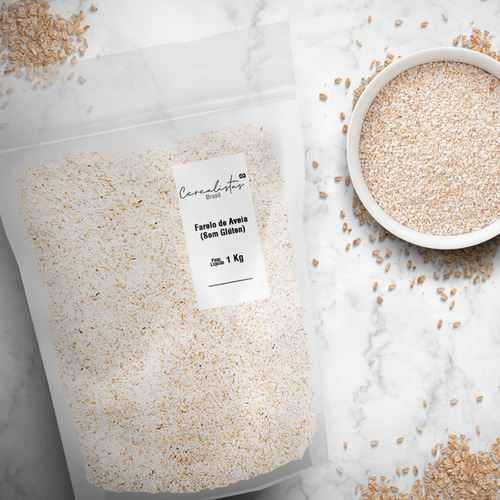 Farelo De Aveia 5 Kg Zero Glúten Sem Contaminação Cruzada