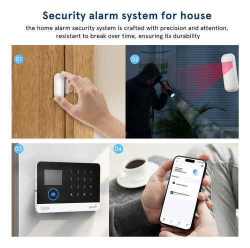 Kit Sistema De Seguridad Alarma Hogar Y Sensor Wifi Y Gsm