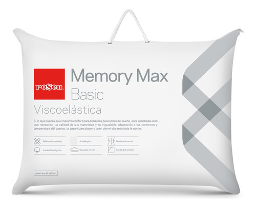 Rosen Almohada Memory Max Basic Americana 42 X 62 Cm