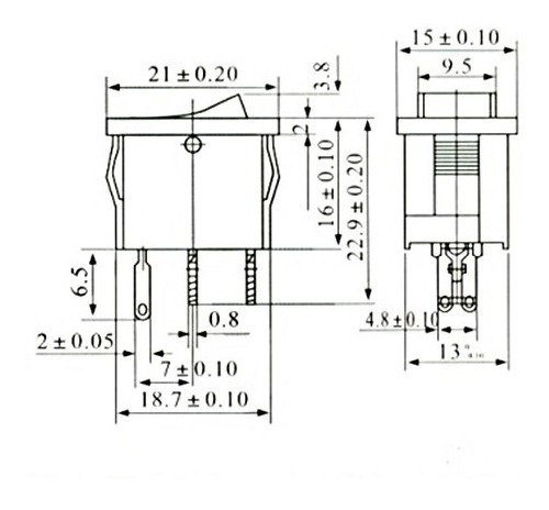 3x Interruptor Gangorra Led Spst Chave Liga Desliga Arduino