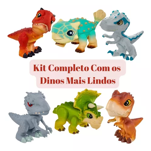 Conjunto De Personagens De Dinos De Bebê Bonito. Animais De