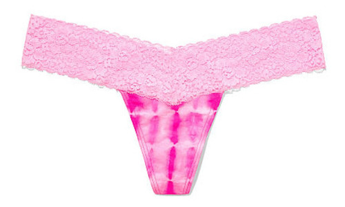 Thong Panty Victoria's Secret Pink Tie Dye Lace Trim
