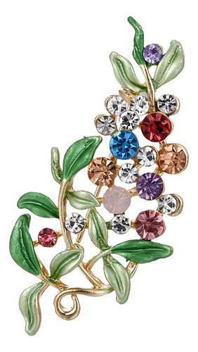 De Broche De Flores De Diamantes De Imitación 3 Piezas