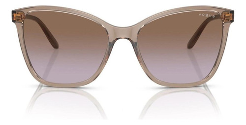 Óculos De Sol Vogue Quadrado Marrom Translúcido/brilho