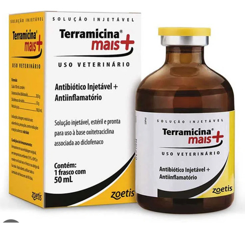 Kit Com 2 Zoetis Terramicina La 50ml - Antibiótico Líquido