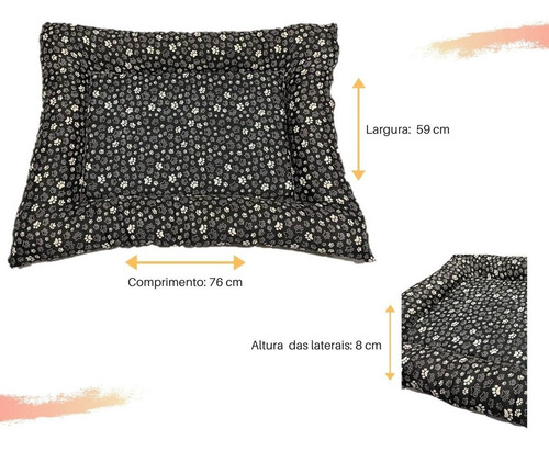 Colchonete Cama Caminha Almofada Pet Cães Gatos Impermeável