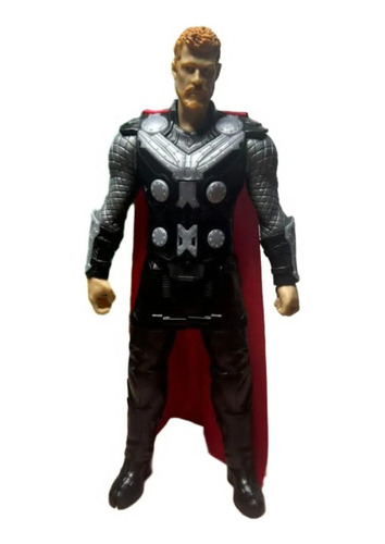 Boneco Thor 30cm Articulado C/ Som Acende Luz Avengers