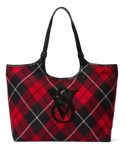 Bolso Cartera Tote Bag Estampado Cuadros Victoria's Secret