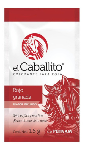 Colorante Caballito Teñir Telas Ropa Tye Rojo Granada (2pz)
