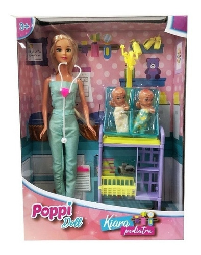 Muñeca Kiara Pediatra 30 Cm Poppi Doll B149